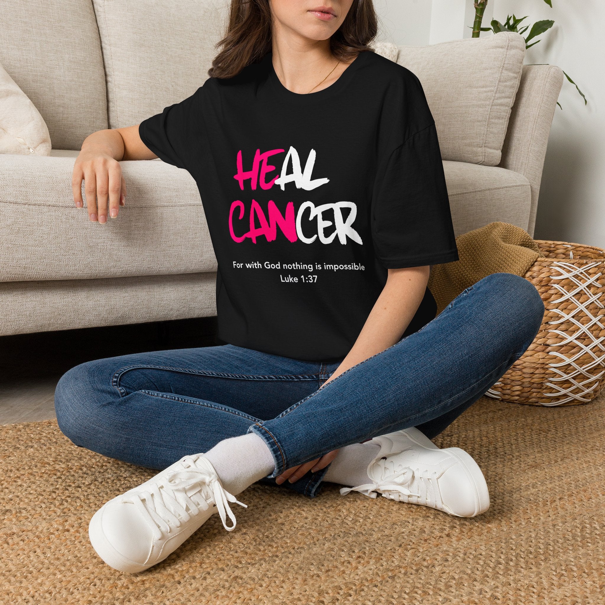 Heal Cancer T-Shirt (Luke 1:37)
