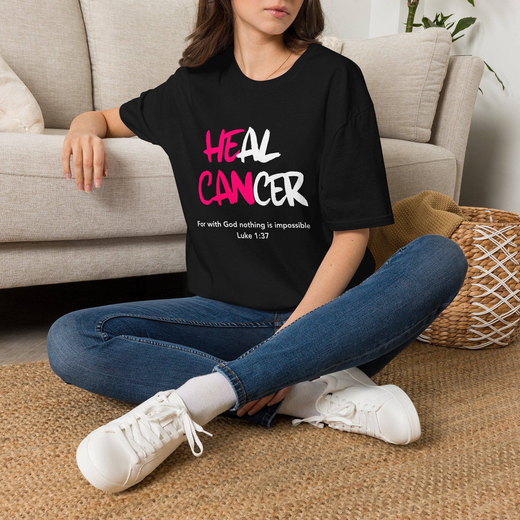 Heal Cancer T-Shirt (Luke 1:37)