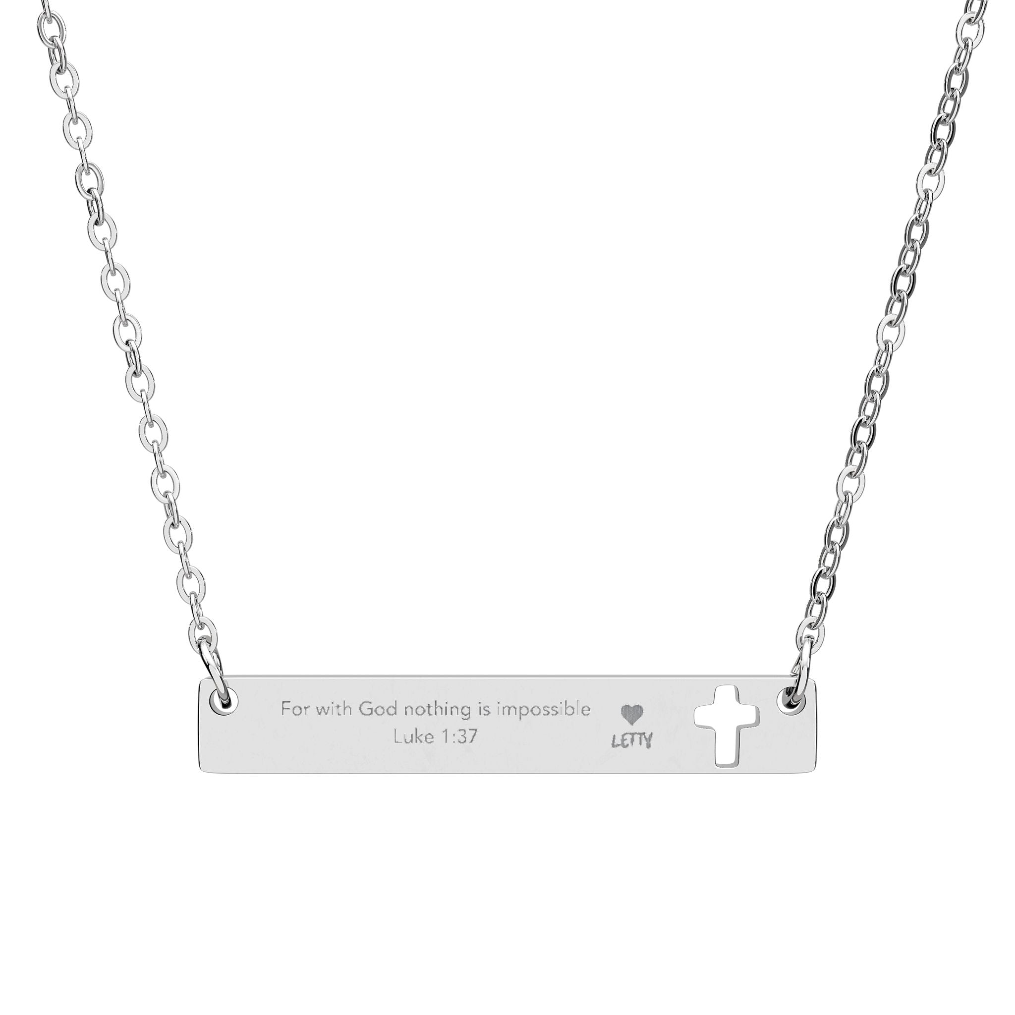 Love Letty Cross Bar Necklace