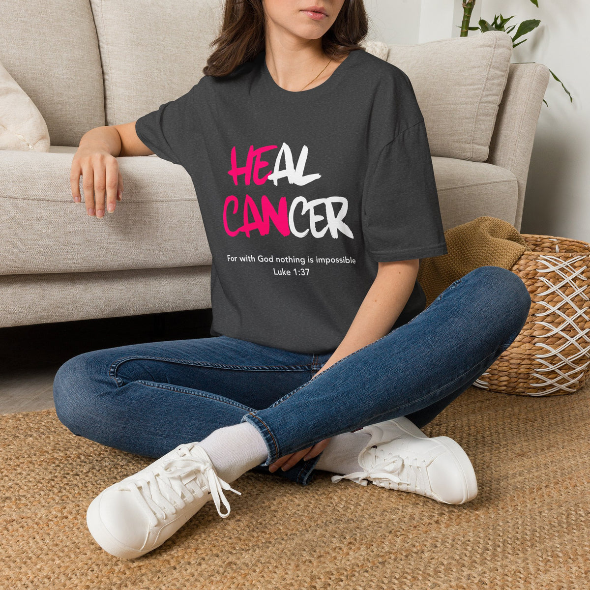 Heal Cancer T-Shirt (Luke 1:37)