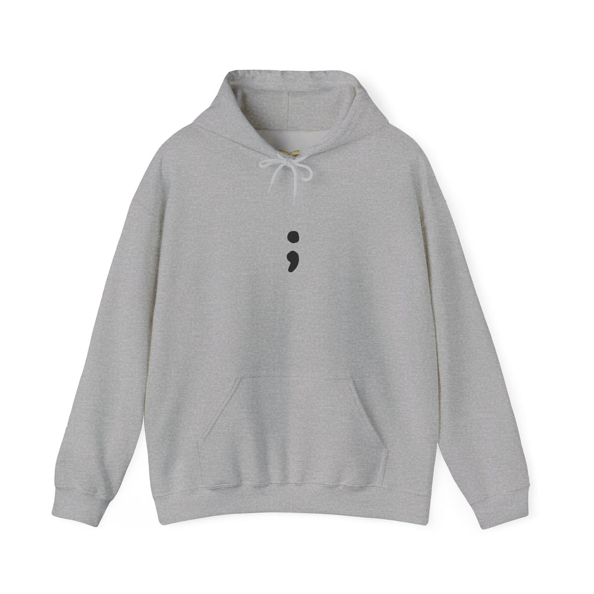 Suicide Prevention Hoodie — Semicolon Design with 988 Crisis Hotline Back Print