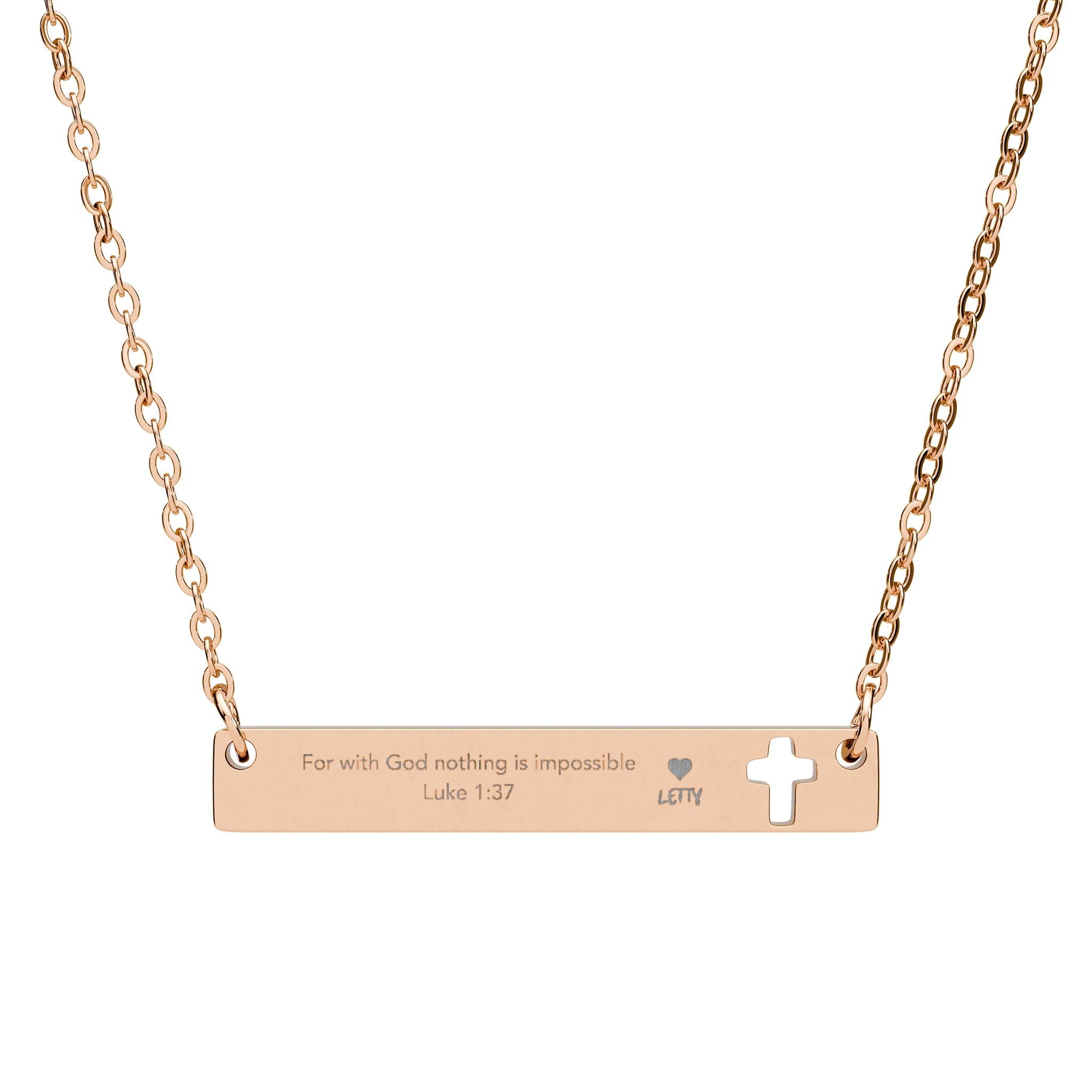 Love Letty Cross Bar Necklace