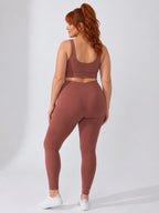 Safe Embrace Warm Copper Brown Leggings