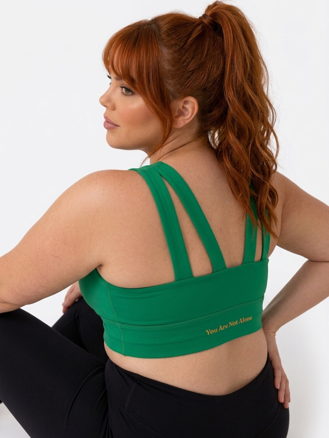 Shared Growth Emerald Green Sports Bra