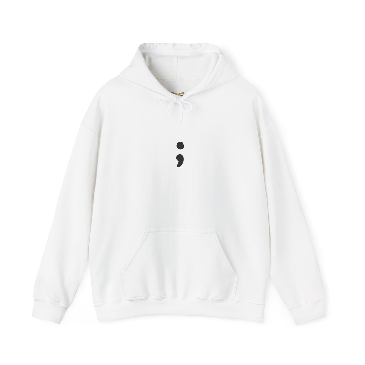 Suicide Prevention Hoodie — Semicolon Design with 988 Crisis Hotline Back Print