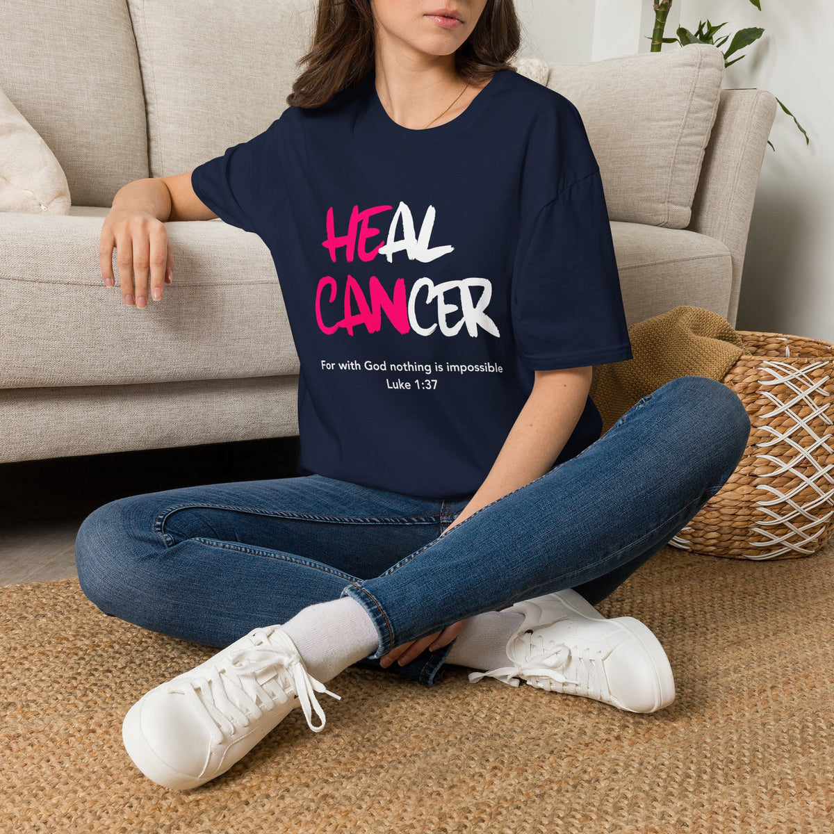 Heal Cancer T-Shirt (Luke 1:37)