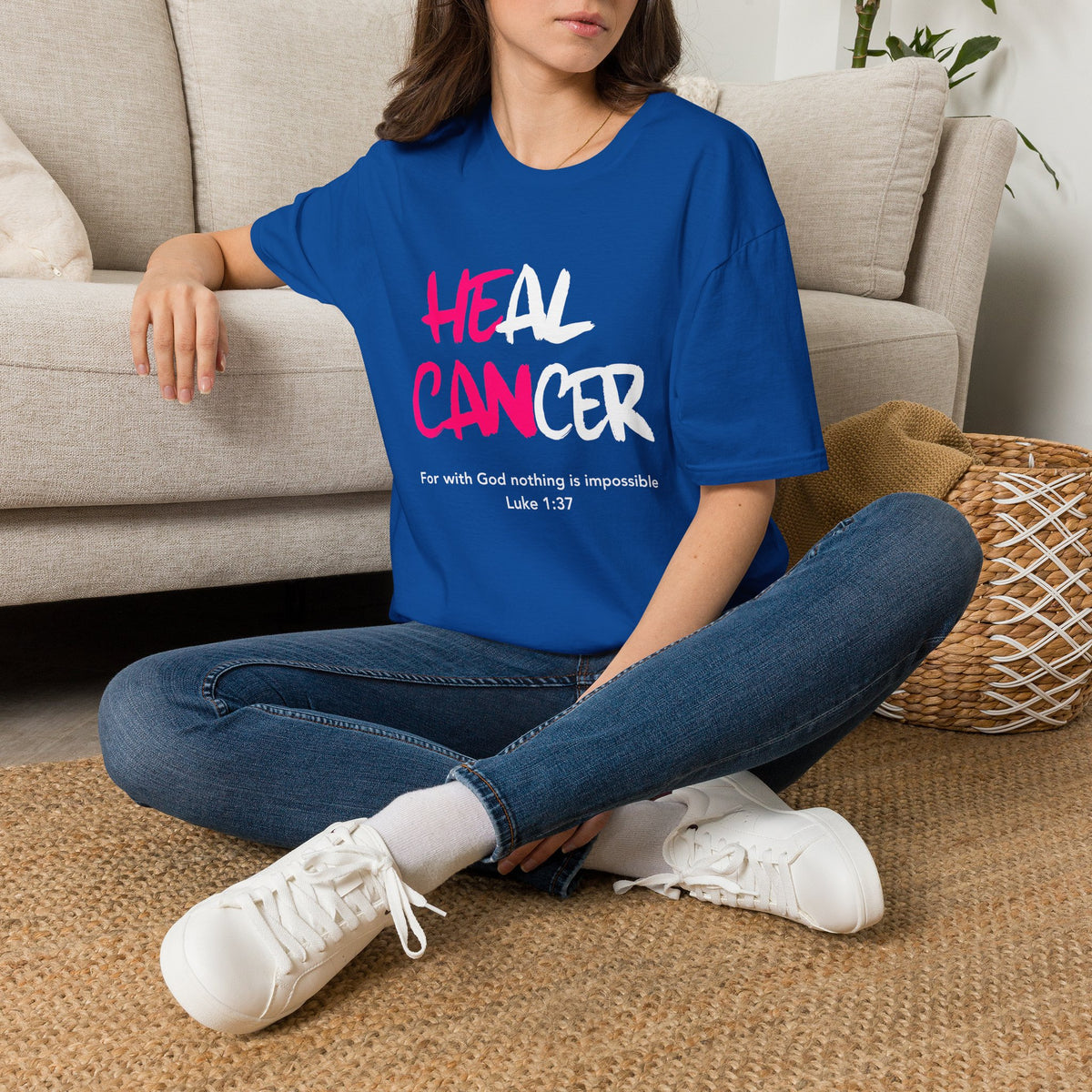 Heal Cancer T-Shirt (Luke 1:37)