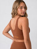 Safe Embrace Warm Copper Brown Sports Bra