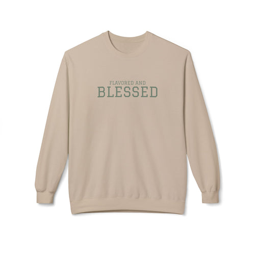 Blessed Crewneck Sweatshirt — Favored and Blessed Inspirational Pullover