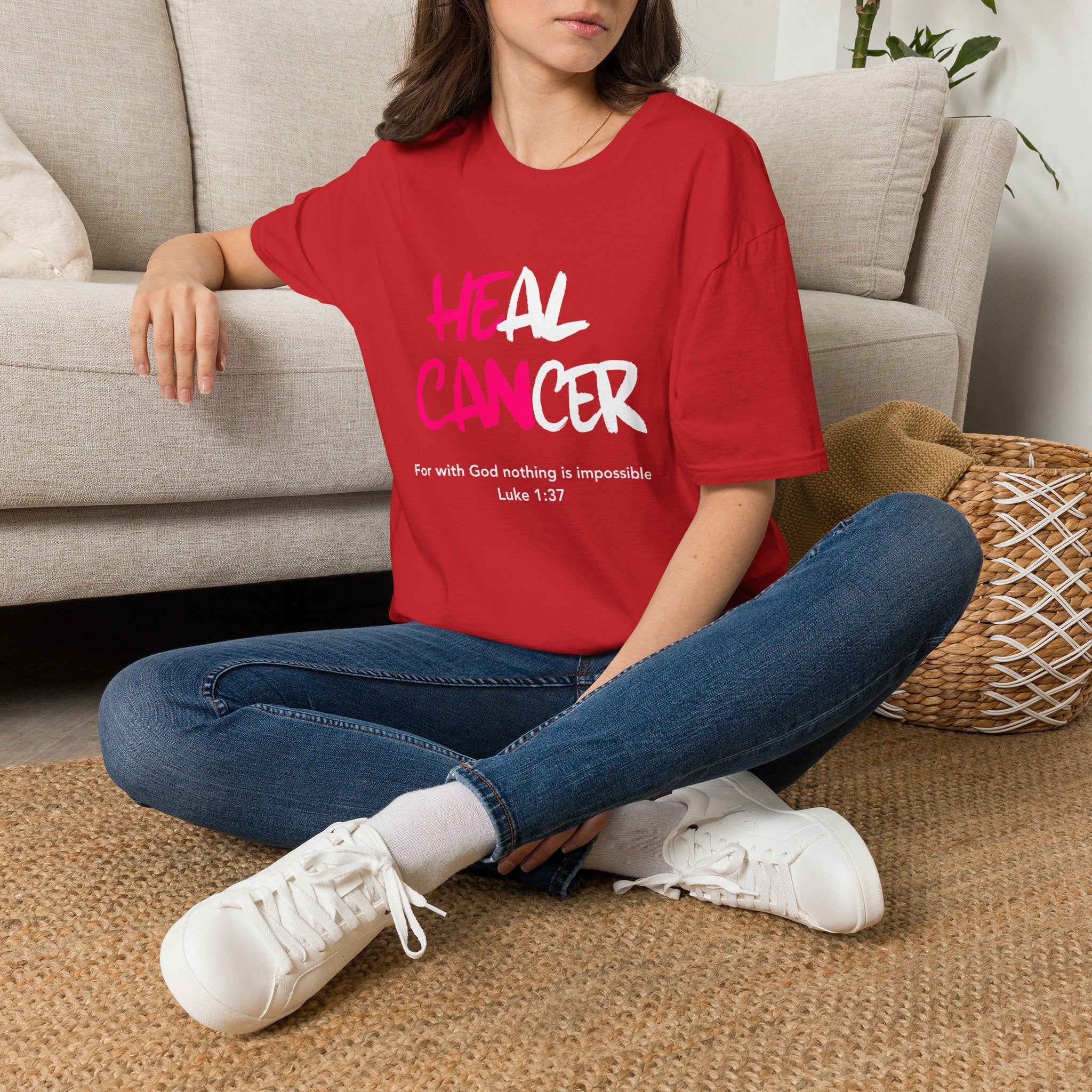 Heal Cancer T-Shirt (Luke 1:37)