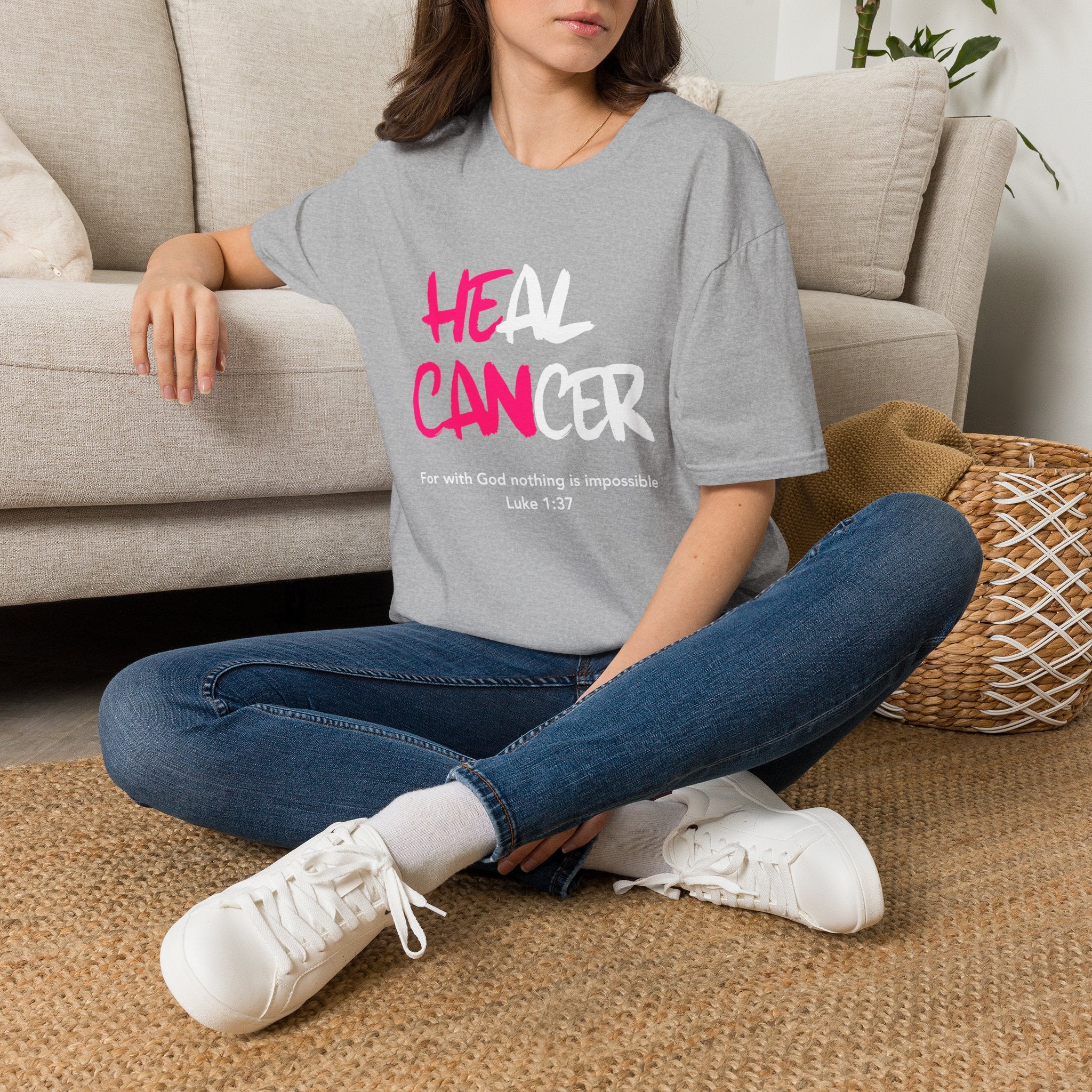 Heal Cancer T-Shirt (Luke 1:37)