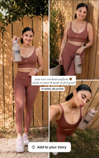 Safe Embrace Warm Copper Brown Leggings