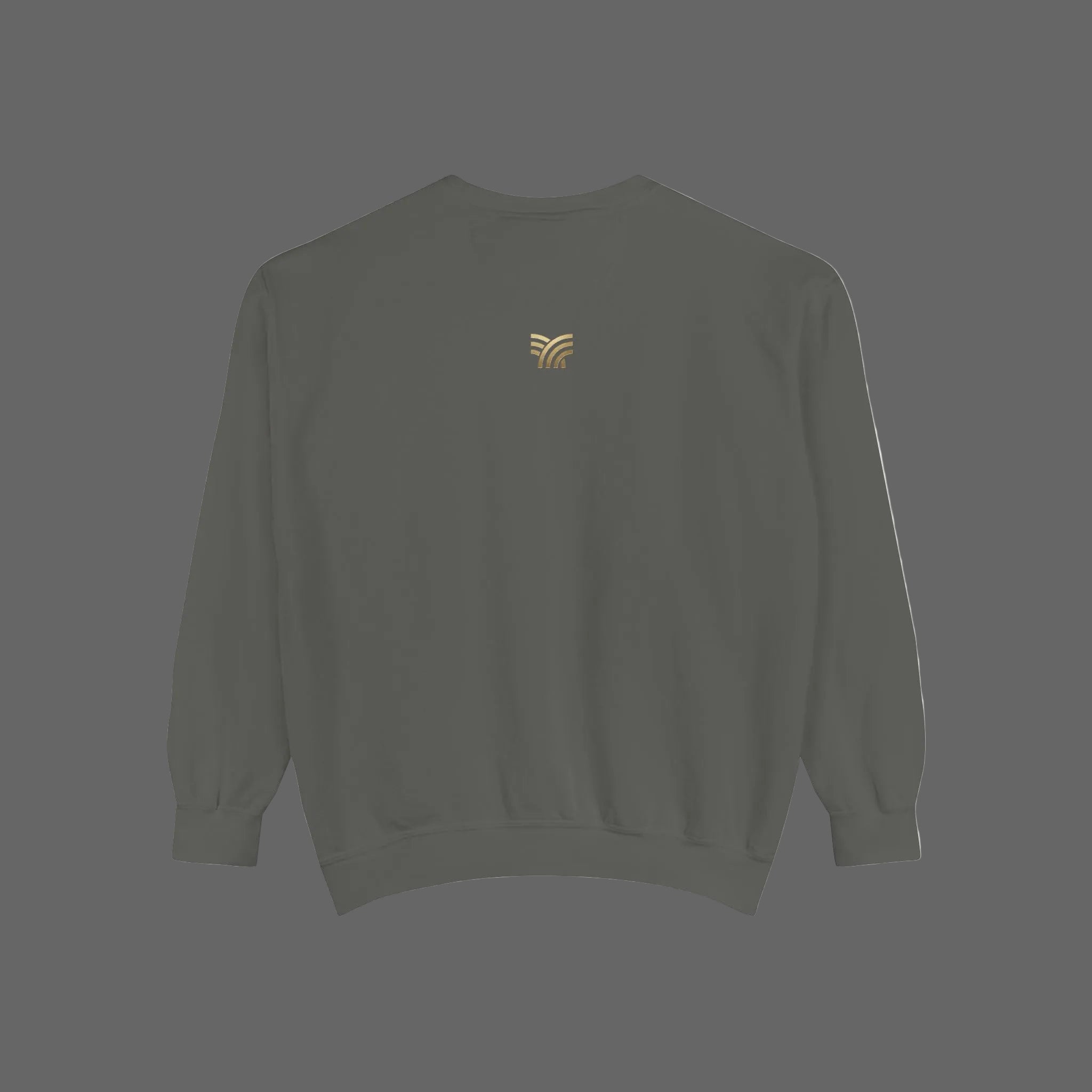 Gray sweatshirt on a white background