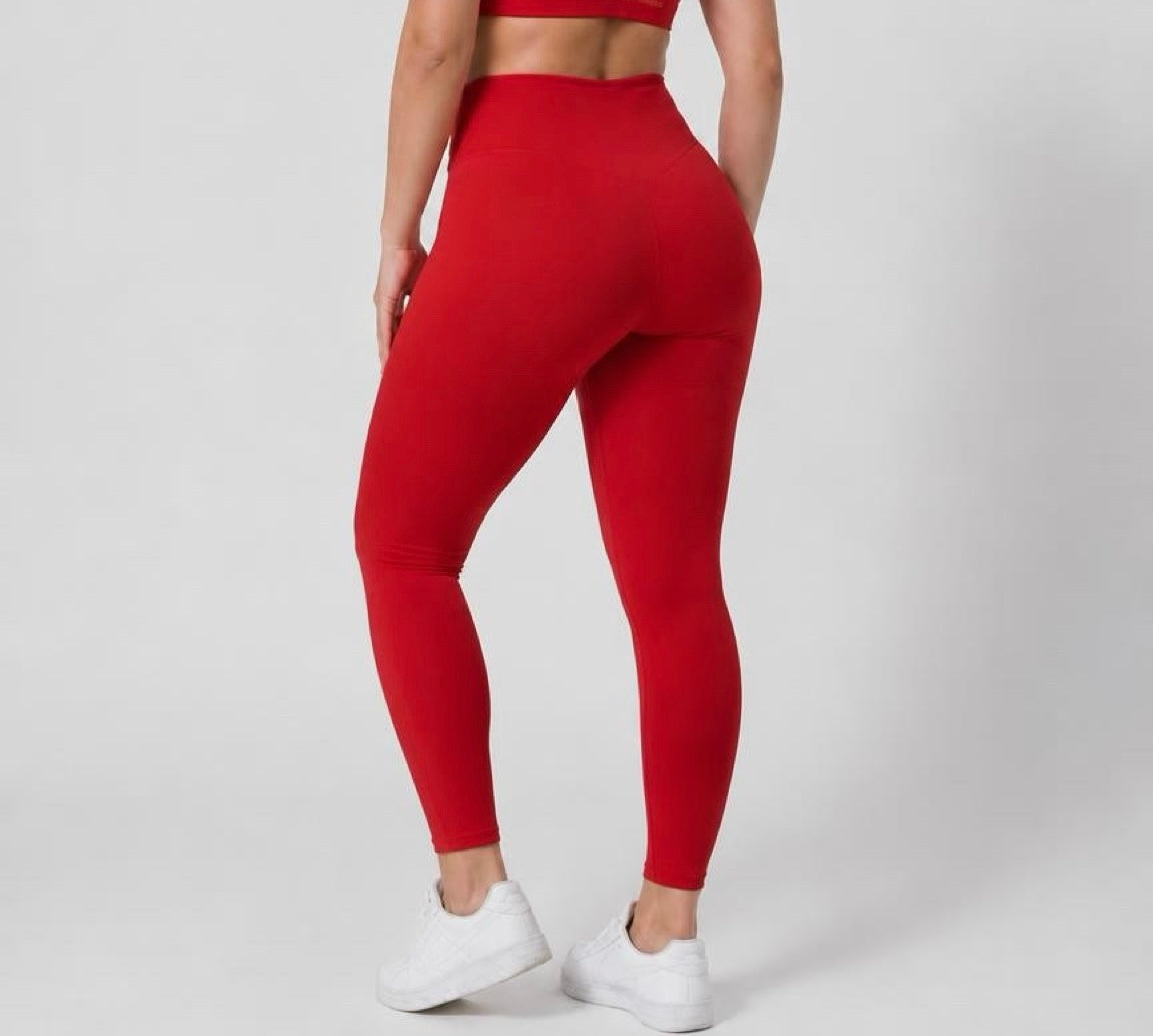 Courageous Heart Red leggings
