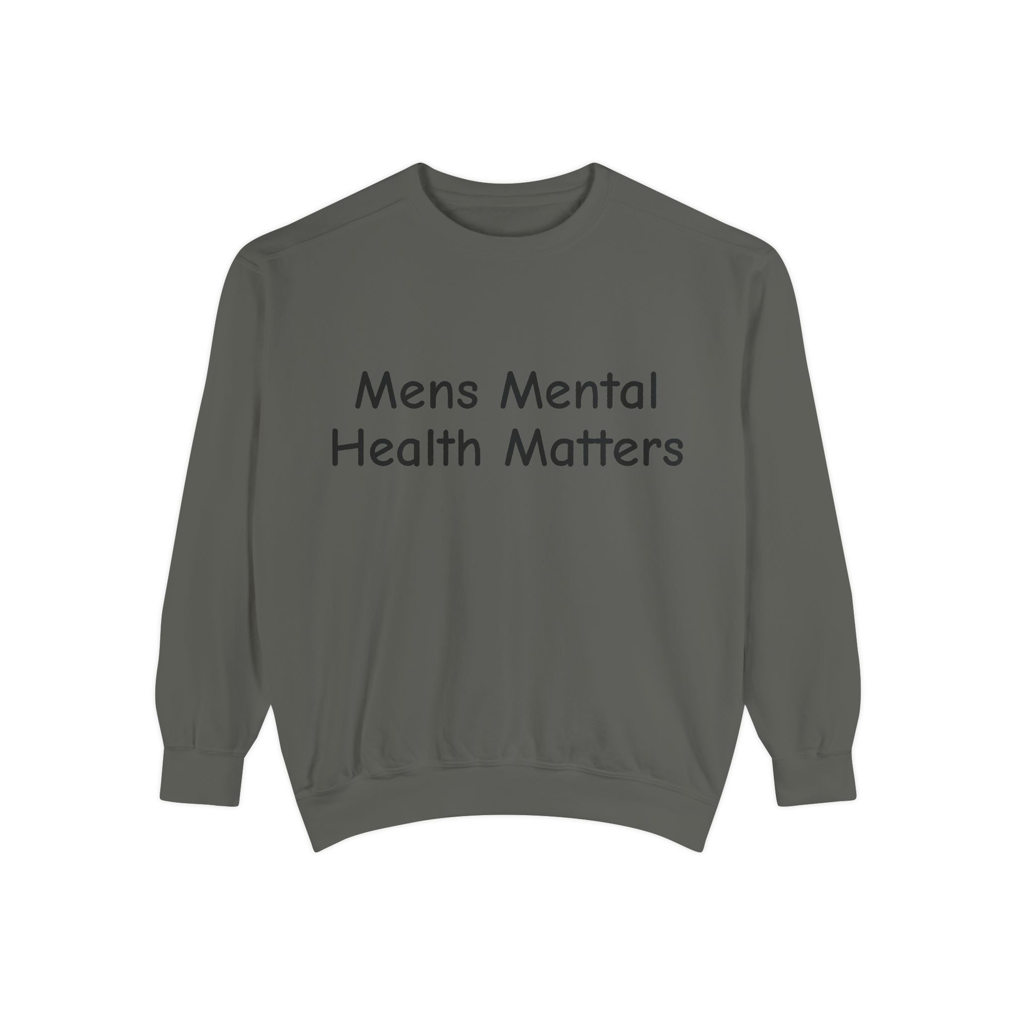 Gray sweatshirt with 'who benefits?' text on a white background