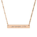 Gold necklace with Jeremiah 29:11 pendant 