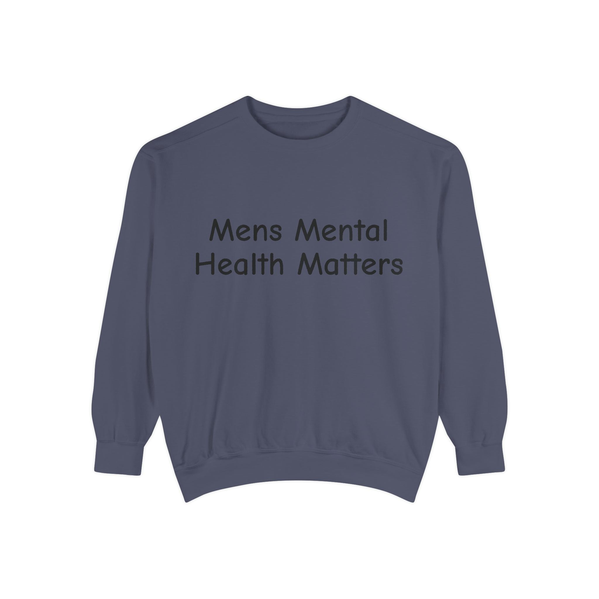 Navy blue sweatshirt mental health awareness background